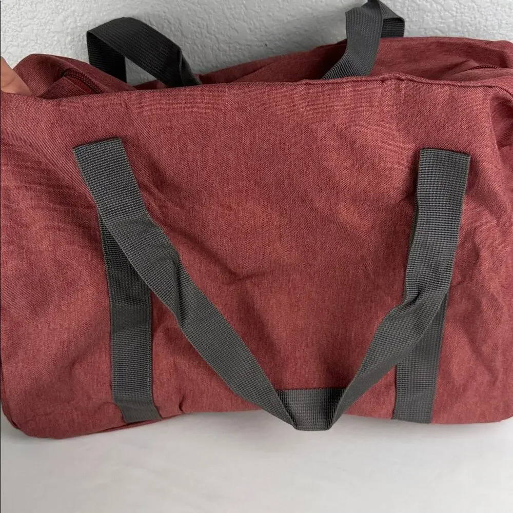 NWOT Men's Duffel Bag - Burgundy and Gray